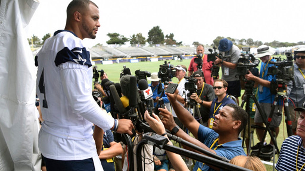 Prescott controls Cowboys at camp, quite a switch in a year